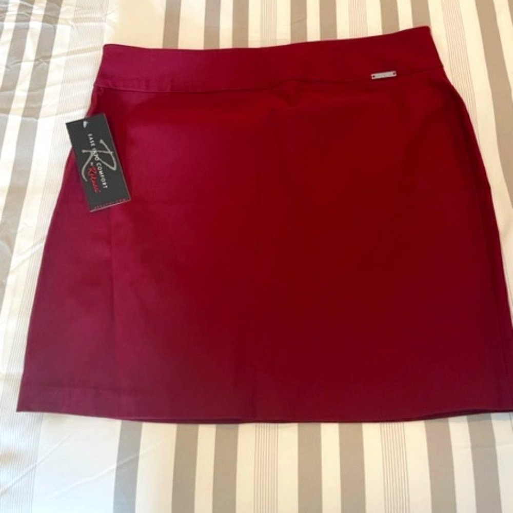 XL Burgundy Stretch Pencil Skirt
